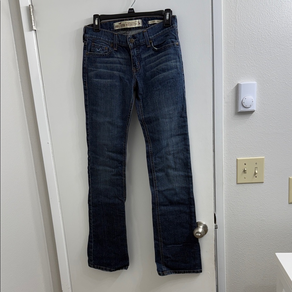 Hollister Dark Blue Straight Leg Jeans